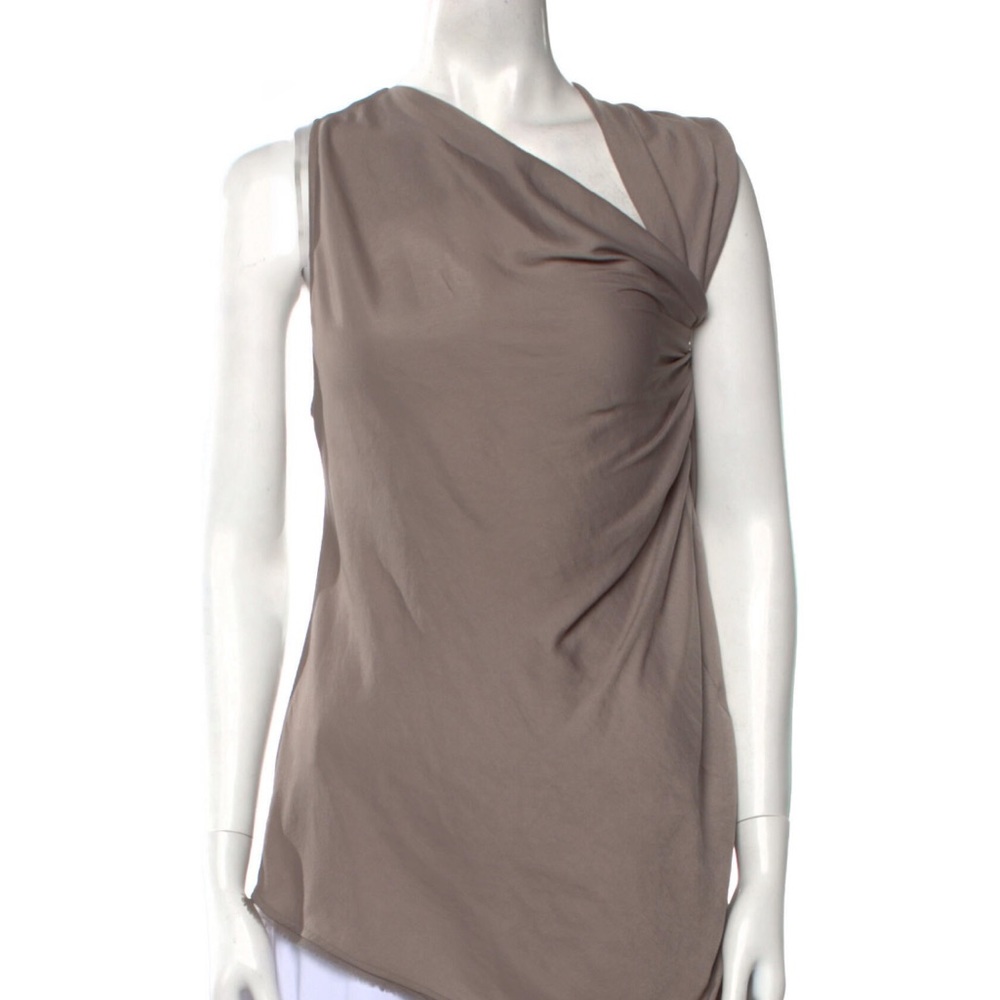 P | Helmut Lang Asymmetrical Silk Tank Top